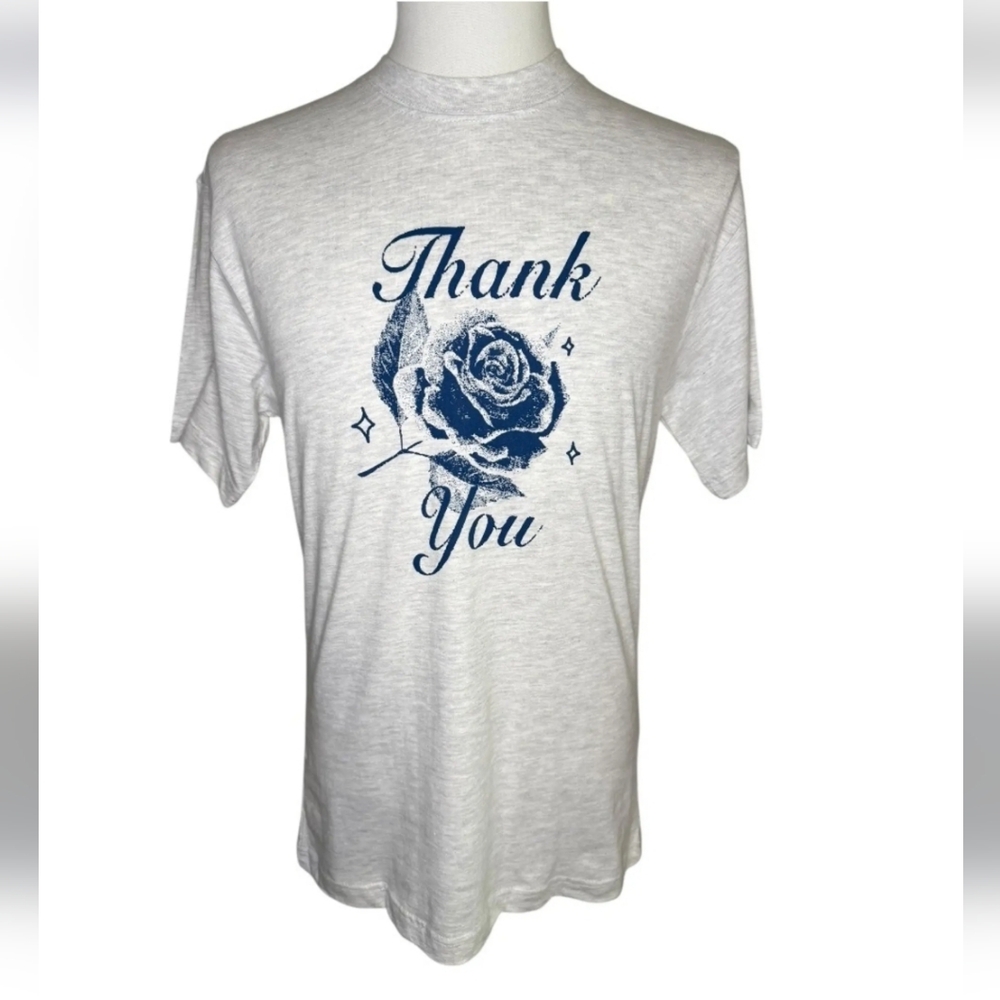 Market Blue Rose Thank You T-Shirt. Unisex